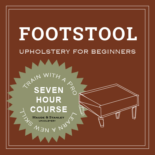 upholstery or beginners footstool training