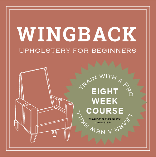 upholstery for beginners wingback chair course